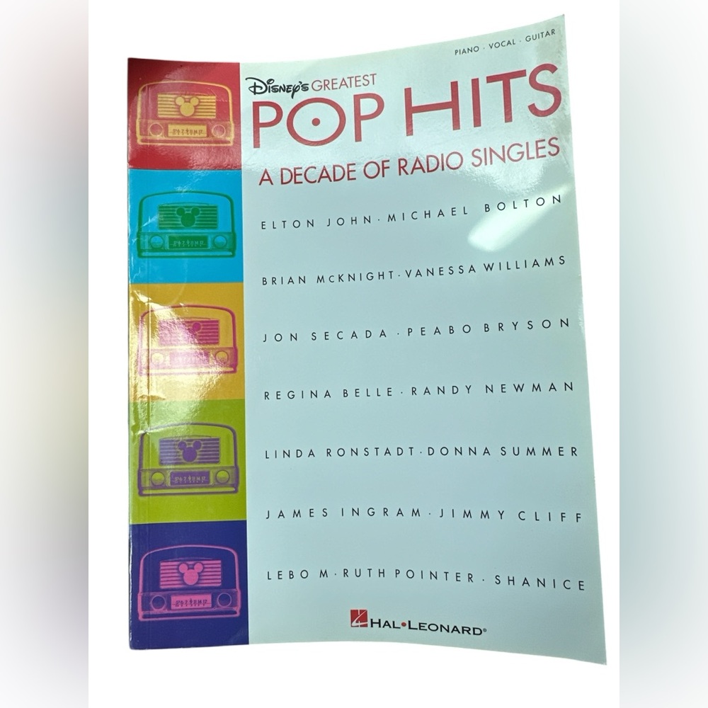 "DISNEY'S GREATEST POP HITS" PIANO/VOCAL/GUITAR Sheet MUSIC BOOK 1994